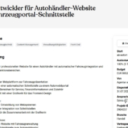 Ausschnitt der Projektanzeige einer Agentur, die eine umfangreiche Website mit CMS für 800.- Budget erstellen lassen will